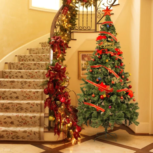 Fusionfindsllc 7 Ft Christmas Tree Set with string light for Indoor